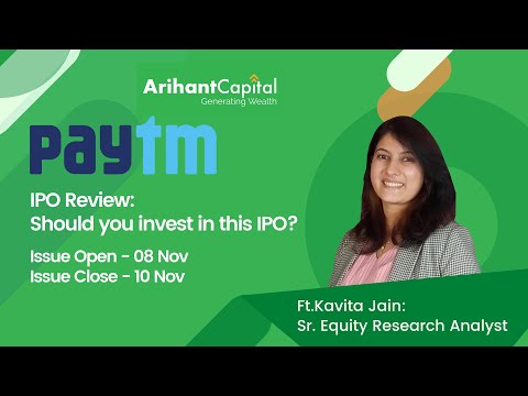 Paytm IPO | Ft. Mrs. Kavita Jain | Sr. Equity Research Analyst