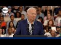When you get knocked down you get back up! Joe Biden delivers fiery speech at NC rally