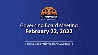 Governing Board Meeting - February 22, 2022