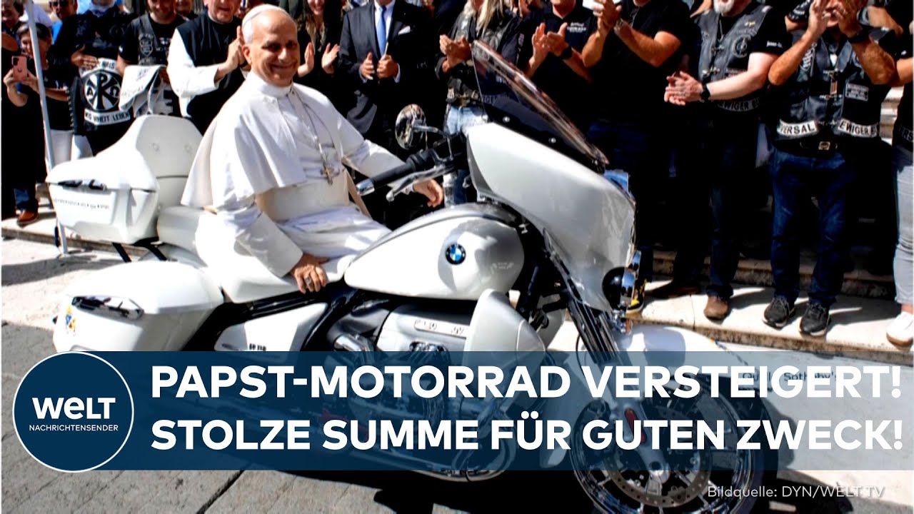 PAPST-MOTORRAD VERSTEIGERT: "Jesus Biker" spenden Erlös an guten Zweck!