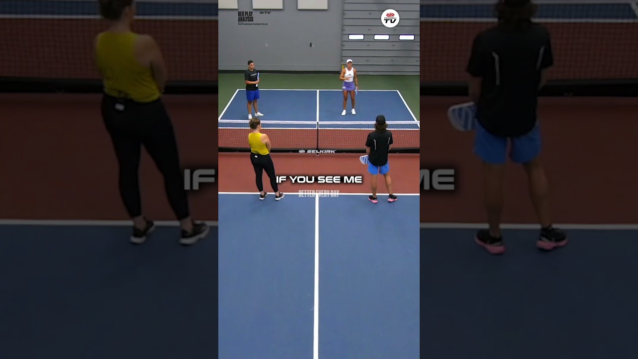@CatherineParenteauPB focuses on how to predict the drive and return the 4th shot 👌 #pickleball