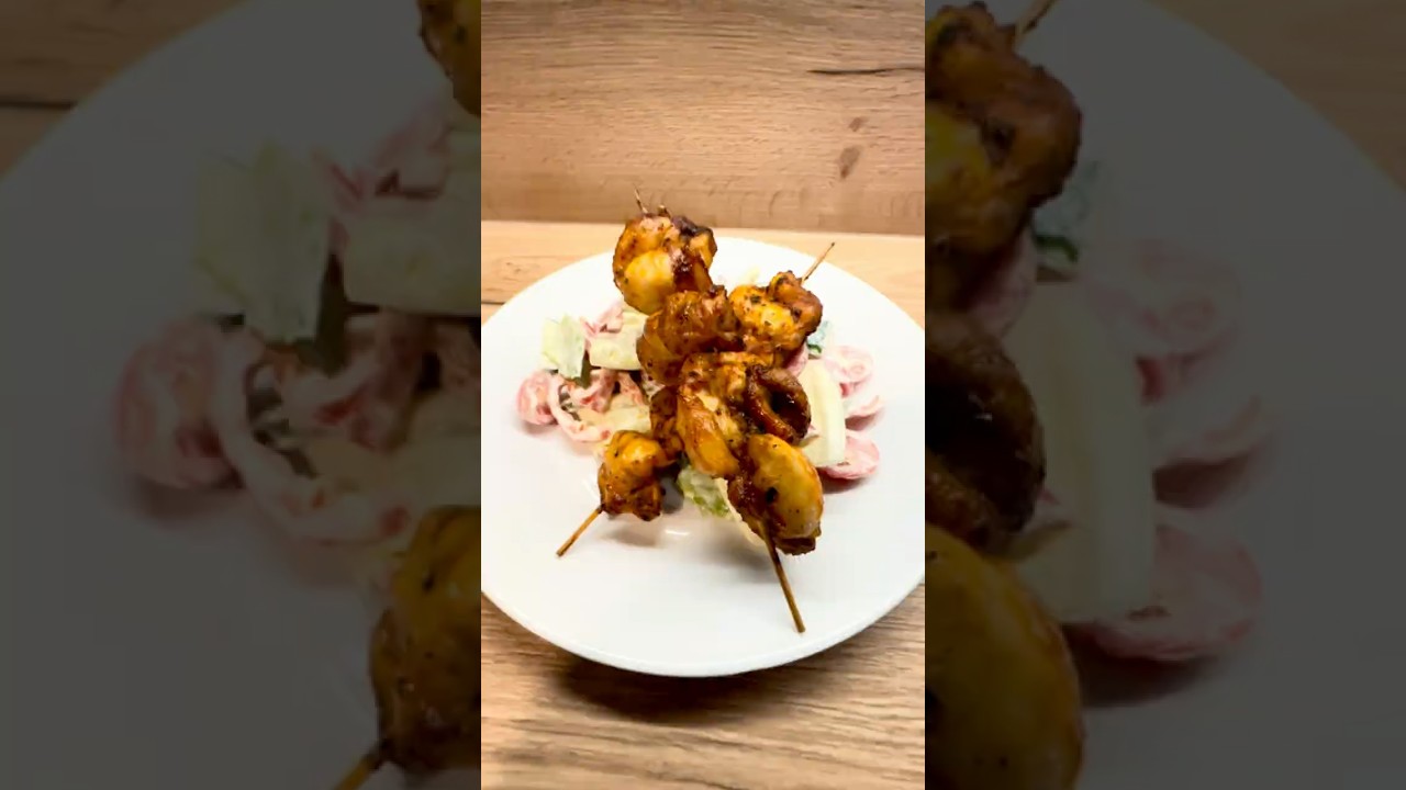 Marinované kuřecí špízy v horkovzdušné fritéze | Těhotnej kuchař