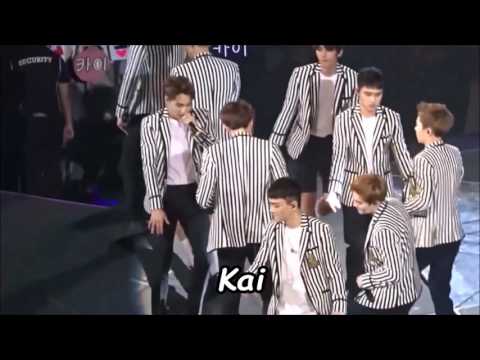 EXO members covering LuHan, Tao, Kris.