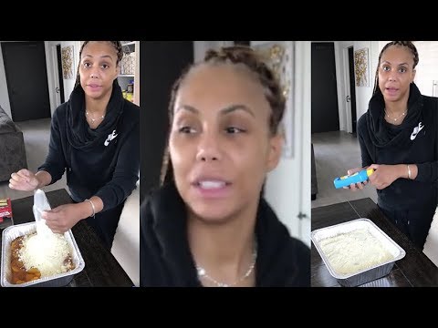 Tamar Braxton showing people how to cook with no makeup on (2018)