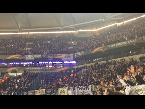 Schalke - Paok 1-1 PAOK FANS IN SCHALKE 