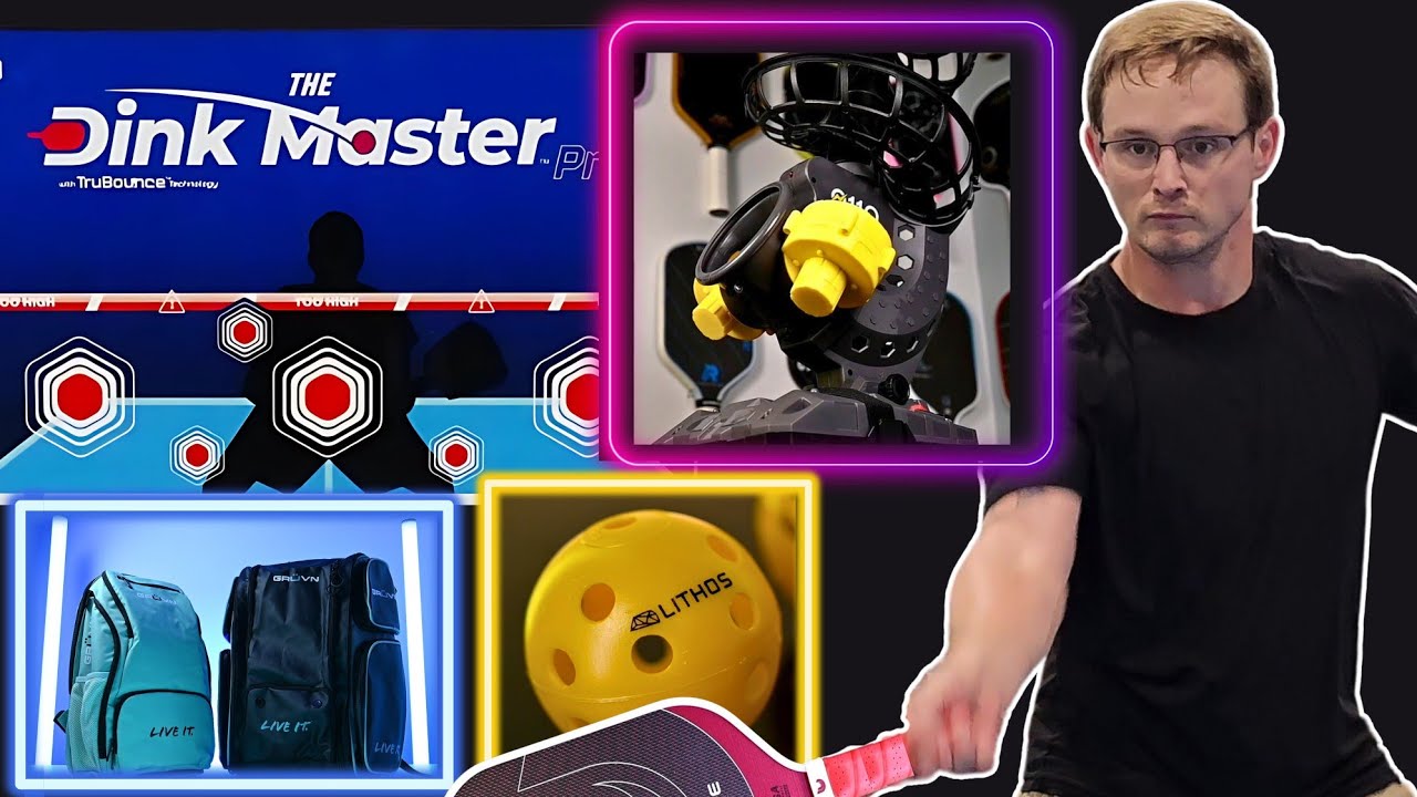 Pickleball Drill Equipment: Dink Master Pro, A11N Ball Launcher, Lithos Lightning Balls, GRUVN Bags