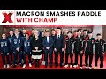 France’s Macron Joins Table Tennis Match With Olympic Medallist on China Trip