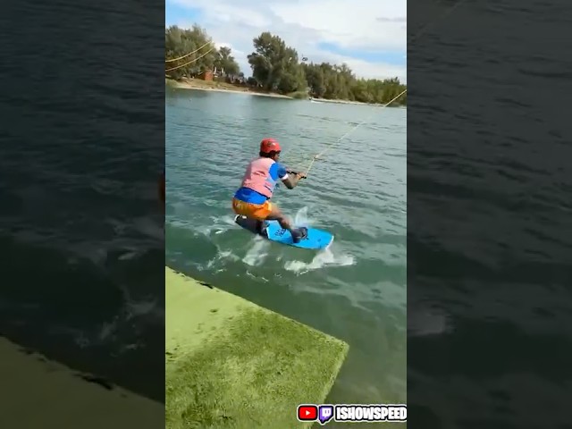 iShowSpeed Tries Skim Boarding..
