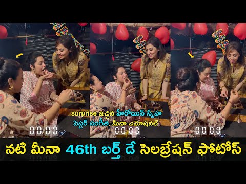 Actress Meena's surprise birthday celebration moments, viral video