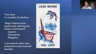 NEPA, ESA and the Fundamentals of Environmental Law (ELI Summer School, 2024)