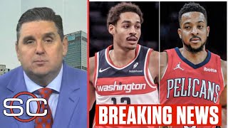 ESPN SC | Brian Windhorst stunned as Pelicans trade CJ McCollum to Wizards for Jordan Poole