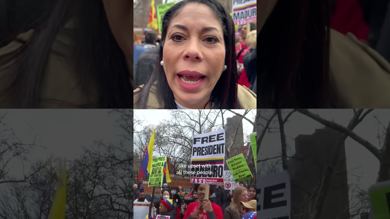 Maduro supporters, critics protest outside Manhattan court
