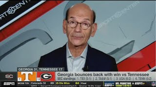 ESPN SC | Paul Finebaum "breakdown" Colorado projected No. 16 and Georgia No. 10 after Week 12 wins