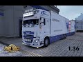 DAF XF116 FLOWER SHUTTLE + TRAILER ETS2 DX11 1.36.x