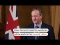David Cameron admits his return is unusual