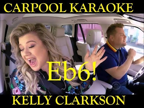 KELLY CLARKSON - Carpool Karaoke Vocal Range (E3-F#5-Eb6)