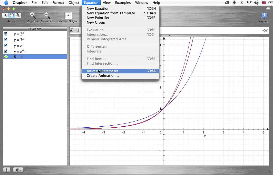 Graphing Exponential Functions: y = b^x & y = e^Kx - Apple Grapher ...