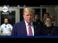 Former President Trump addresses reporters after full jury seated