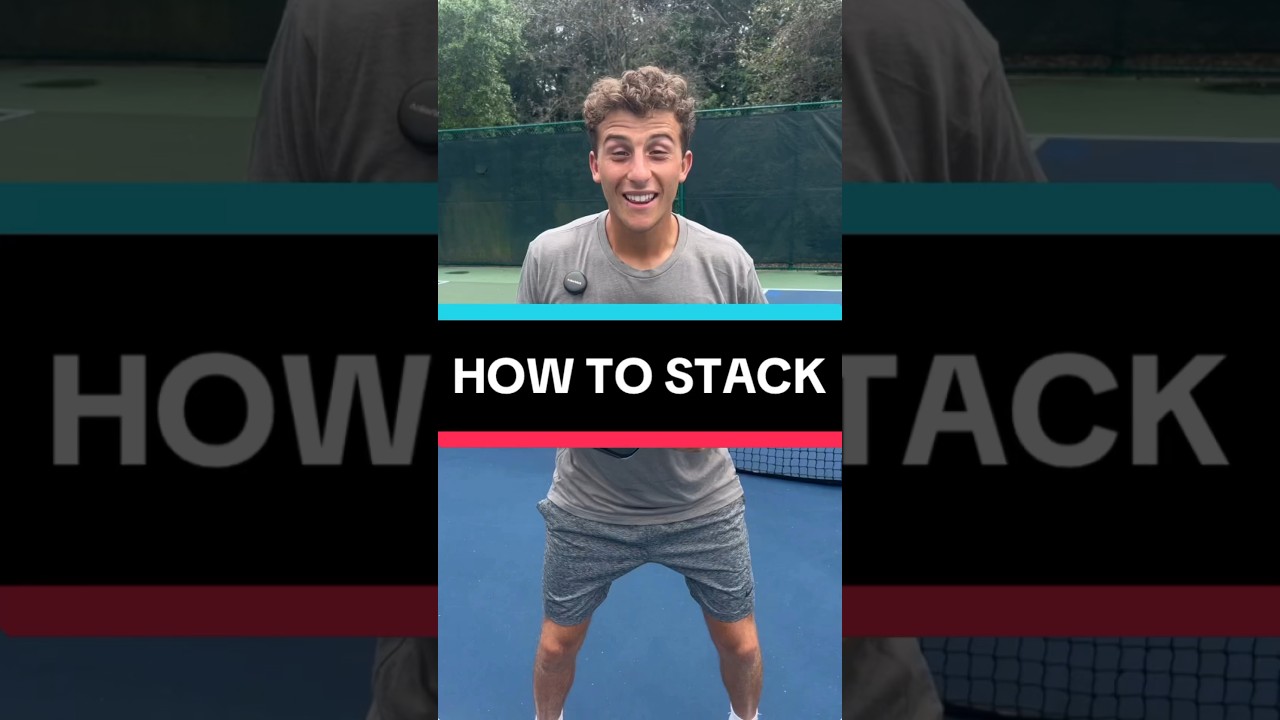 Learn how to Stack in 60 seconds! #pickleball #pickleballtips #shorts