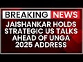 Jaishankar at UNGA: S. Jaishankar Holds High-Level Meetings in US Ahead of UNGA Address | NewsX