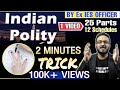 TRICK (Super-Fast) to learn Indian Constitution (Class-3) Polity for IASSSCUPSC