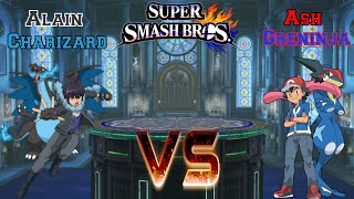 Super Smash Bros Wii U Ash Greninja Vs Mega Charizard X - roblox ash greninja song