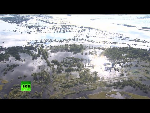 Inland Sea: Aerial video of floods swamping Russia's Far East