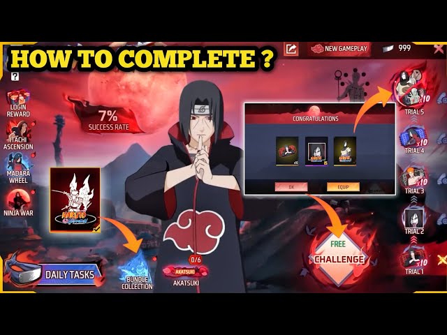 HOW TO COMPLETE NARUTO EVENT| FREE FIRE NEW EVENT| FF NEW EVENT TODAY| NEW FF EVENT|GARENA FREE FIRE