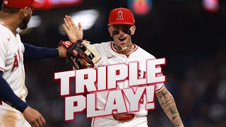 Shohei Ohtani lines into a TRIPLE PLAY against his former team! (Angels get out of trouble 🤯)