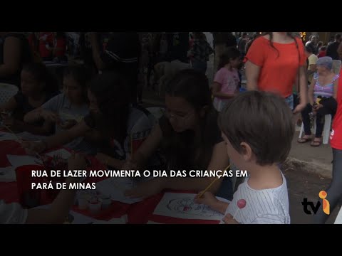 Vídeo: Rua de Lazer movimenta o Dia das Crianças em Pará de Minas