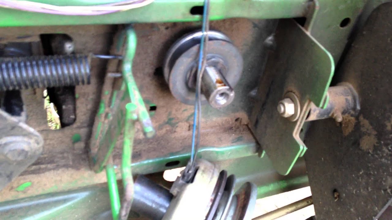 john deere stx 38 drive belt change - YouTube s 10 wiring schematics 