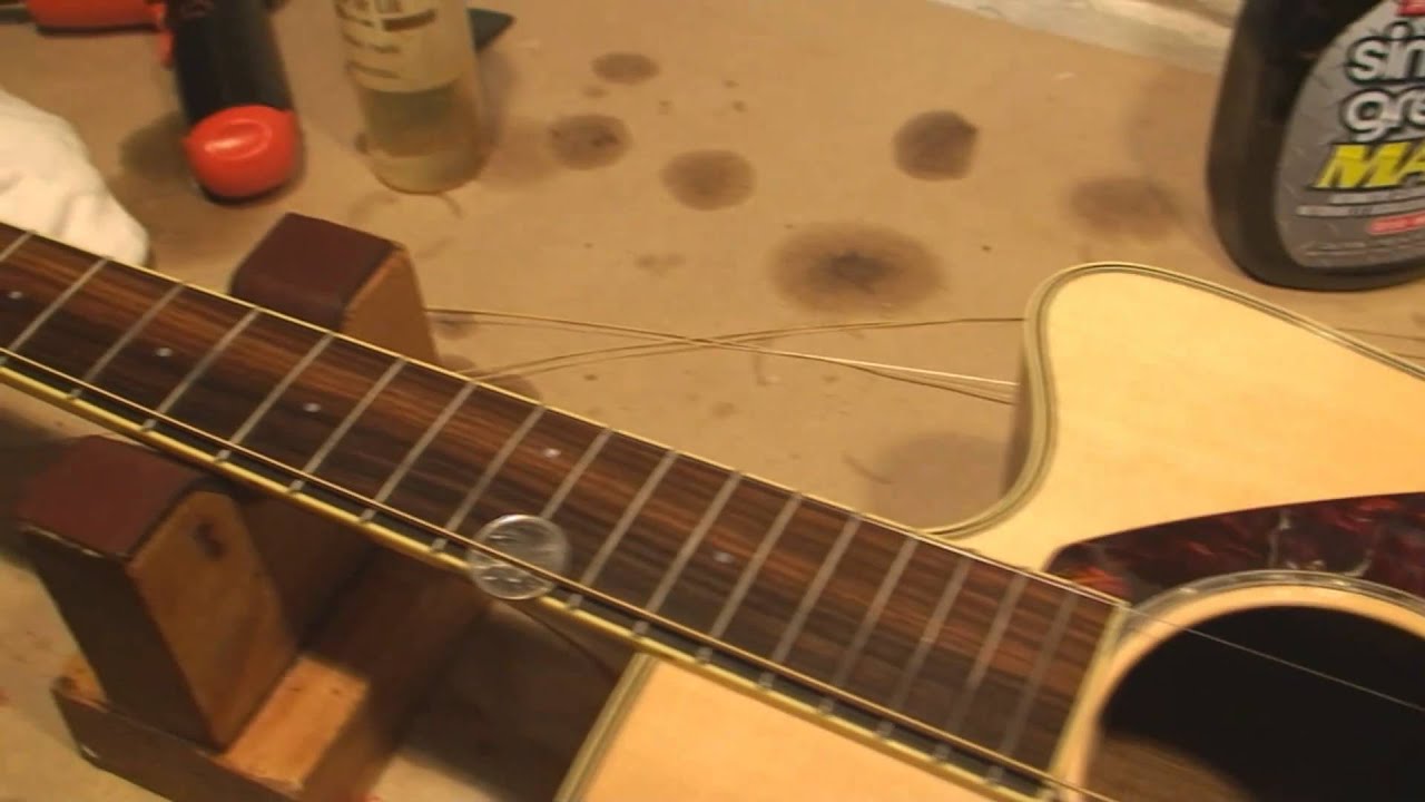 Acoustic Guitar Bridge Saddle Shave YouTube