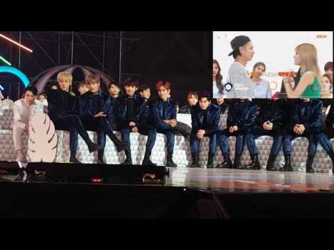 161119 EXO and Seventeen react to Netizen Choice award VCR @ Melon Music Award