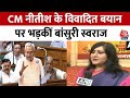 Nitish Kumar के विवादित बयान पर क्या बोलीं Bansuri Swaraj, कहा- नीतीश का बयान अक्षम्य है | Aaj Tak