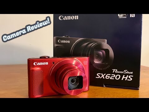 video Canon PowerShot SX620 HS Digitalkamera (20,2 Megapixel, 25-fach optischer Zoom, 50-fach ZoomPlus, 7,5cm (3 Zoll) Display, opt Bildstabilisator, WLAN, NFC) schwarz