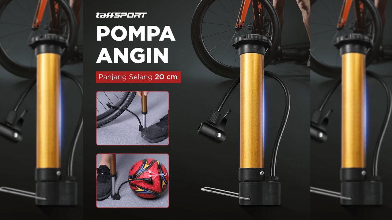 Pratinjau video produk TaffSPORT Pompa Angin Ban Sepeda Tier Air Pump - PM002