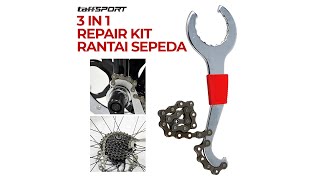 Pratinjau video produk TaffSPORT 3 in 1 Repair Kit Rantai Sepeda - BT2919
