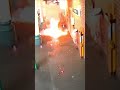 E-bike explodes into flames at train station in England