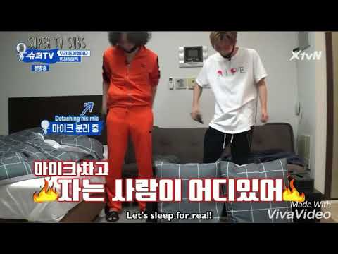 (Super TV) Lee Donghae and Shindong's invasion to Hee Chul and Leeteuk room. No one can sleep