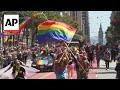 Parades in New York and San Francisco celebrate LGBTQ+ Pride month