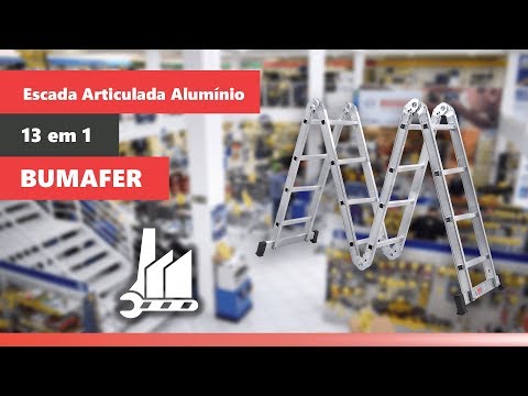 Escada Articulada 4x4 em Alumínio 13 em 1 com 4,29m Bumafer - Vídeo explicativo