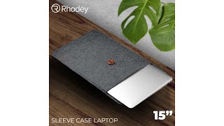 Pratinjau video produk Rhodey Felt Button Style Sleeve Case Laptop Ultrabook 11 Inch - DA58