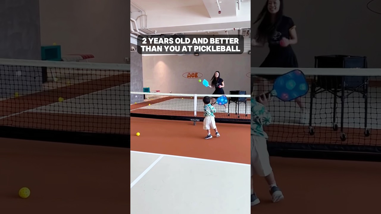 2 years old and better than you at pickleball 💪🏻👶🏻