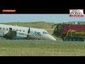 HLT : Strong winds blow plane off the track while take off