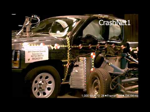 ვიდეო ავარიის ტესტი Chevrolet Silverado 1500 ეკიპაჟის კაბინა 2008 წლიდან