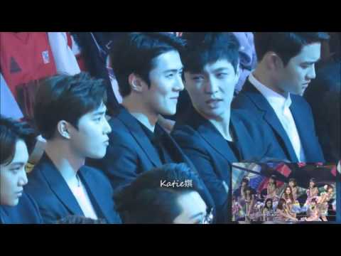 160409 EXO Reaction to SNH48 at top chinese music awards #160412