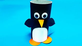 איך להכין פינגווין מגליל נייר טואלט