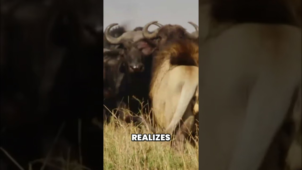 EPIC Showdown: Buffalo Herd attacks Lion!