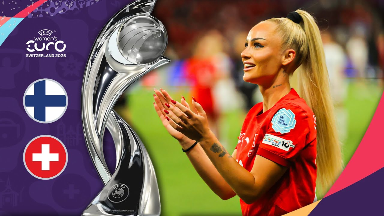 2025 Avrupa Kadınlar Futbol Şampiyonası A Grubu | Finlandiya - İsviçre (Özet)