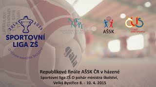 VIDEO z RF AŠSK ČR v házené, Sportovní liga ZŠ O pohár ministra školství 2015